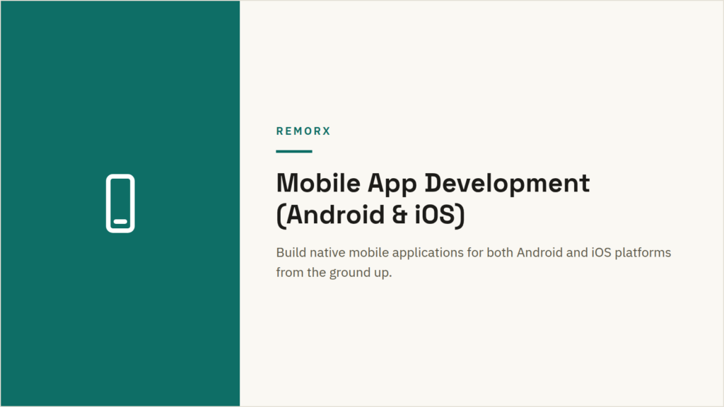 Mobile App Development (Android & iOS)