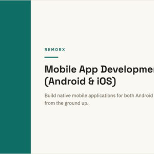 Mobile App Development (Android & iOS)