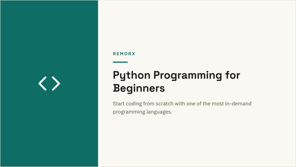 Python Programming for Beginners