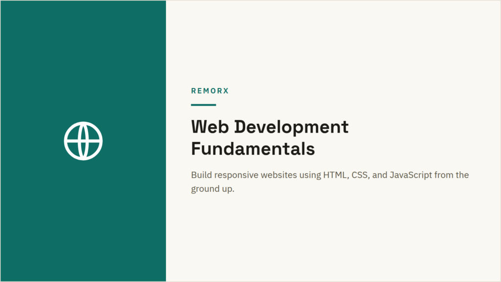 Web Development Fundamentals